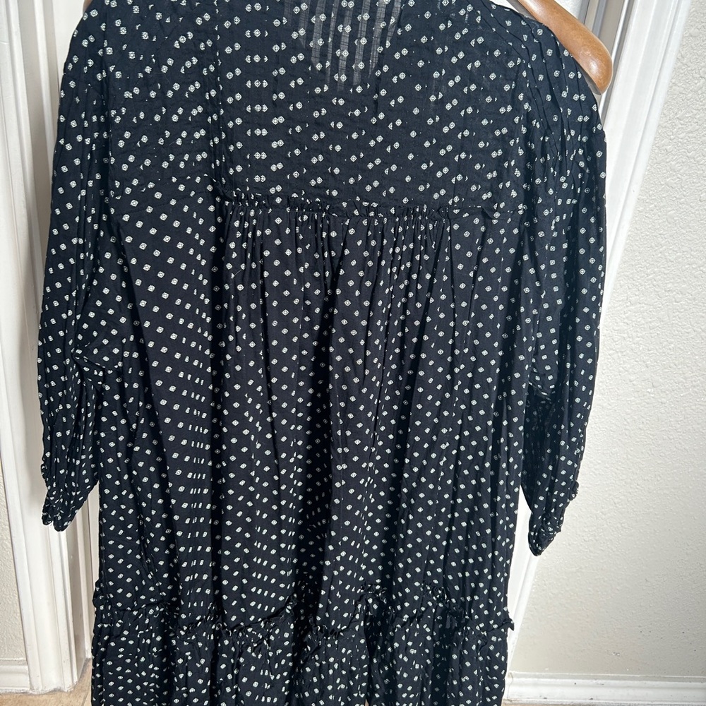 Free People Black Mini Dress with White Dot Print - Picture 6 of 8